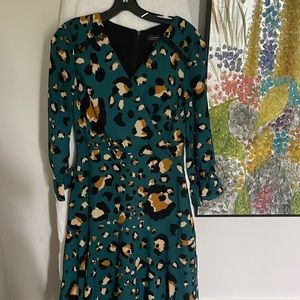 Teal leopard dress, T Tahari